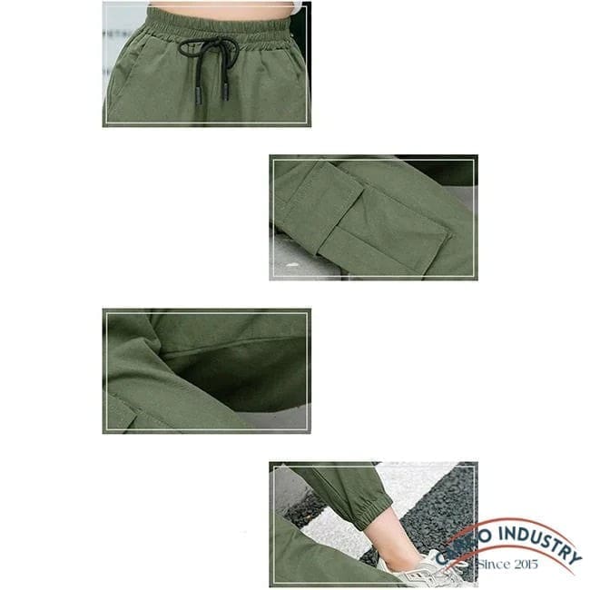 Pantalon Cargo Enfant Unisexe - Coupe Ample, Taille élastique - Matière Douce Et Respirante